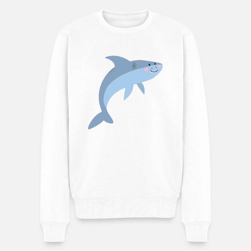Cute shark - Men's Premium Organic Jumper - white