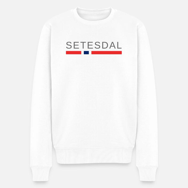 Setesdal Norvège - Pull Premium bio Homme - blanc