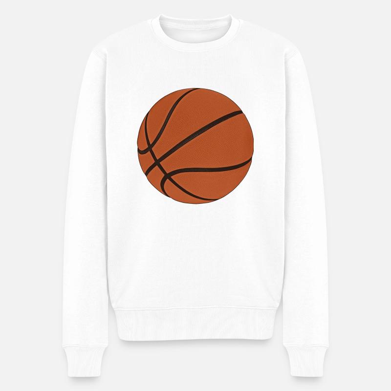 Basketball - Männer Premium Bio Pullover - Weiß