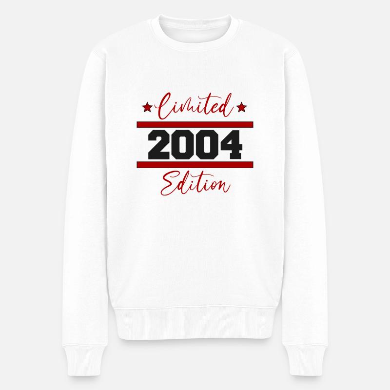 Édition limitée Né 2004 18e anniversaire - Pull Premium bio Homme - blanc