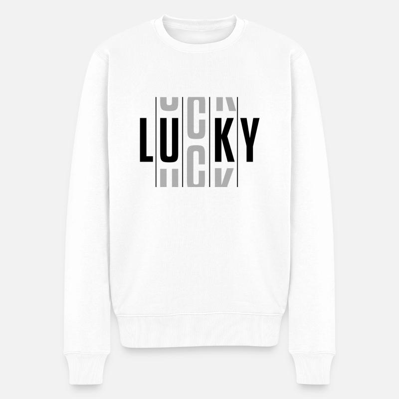 Lucky - Pull Premium bio Homme - blanc