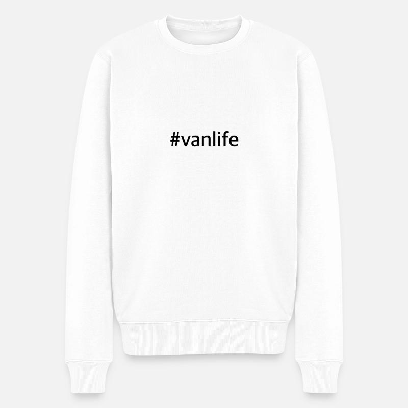 Camping-car van van - Pull Premium bio Homme - blanc