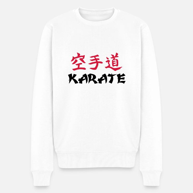 karate_trad - Pull Premium bio Homme - blanc