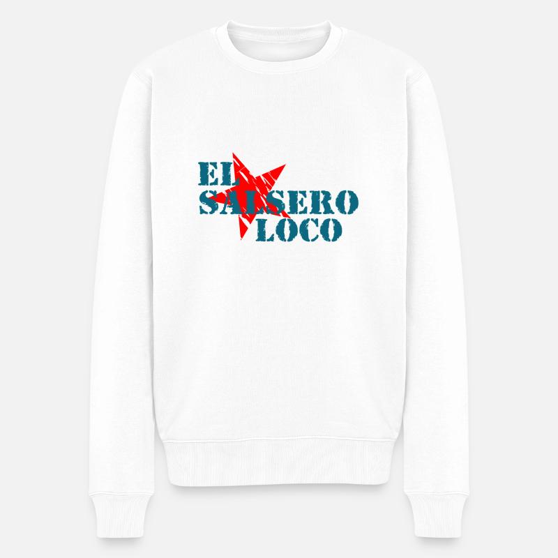 El Salsero Loco - Salsa Dance Shirts - Männer Premium Bio Pullover - Weiß