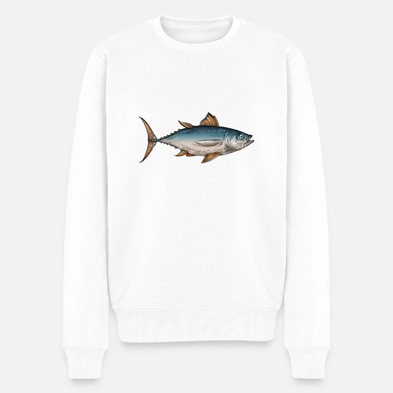 Meerestiere - Männer Premium Bio Pullover - Weiß