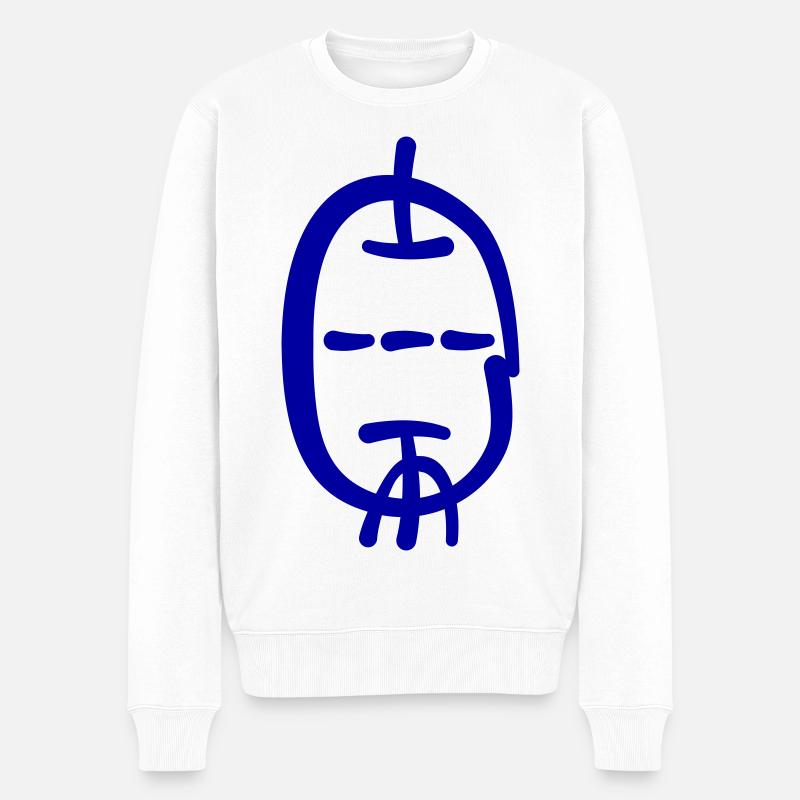 Triode im Kalligrafie Stil - Männer Premium Bio Pullover - Weiß