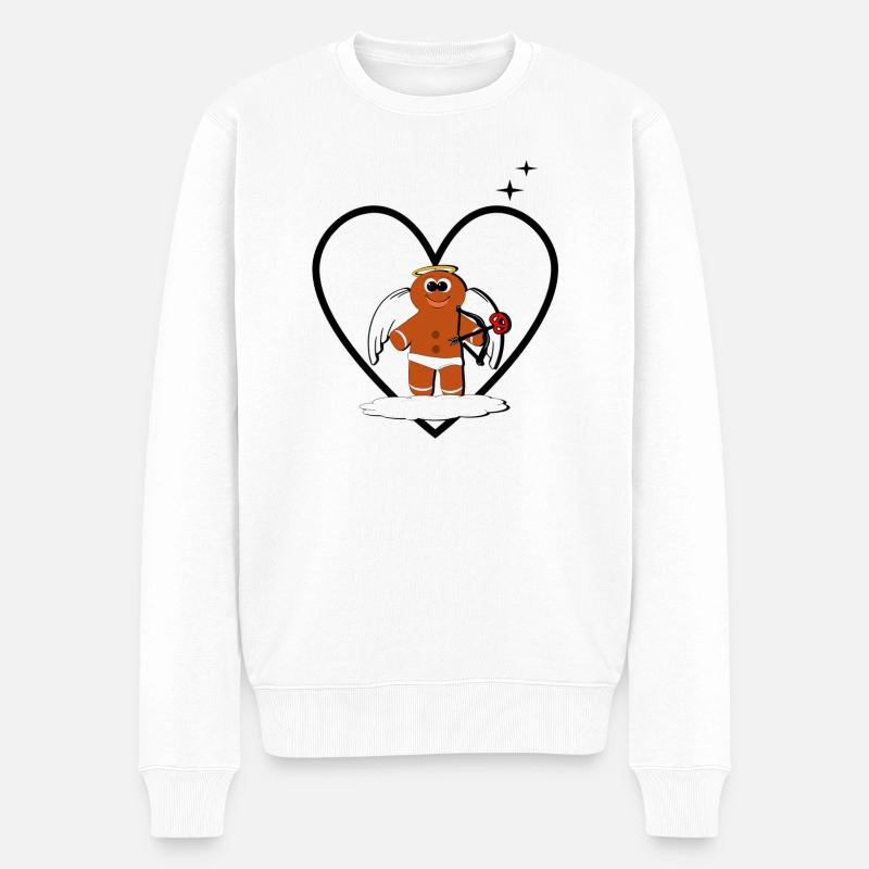 Amor Elsass - Männer Premium Bio Pullover - Weiß