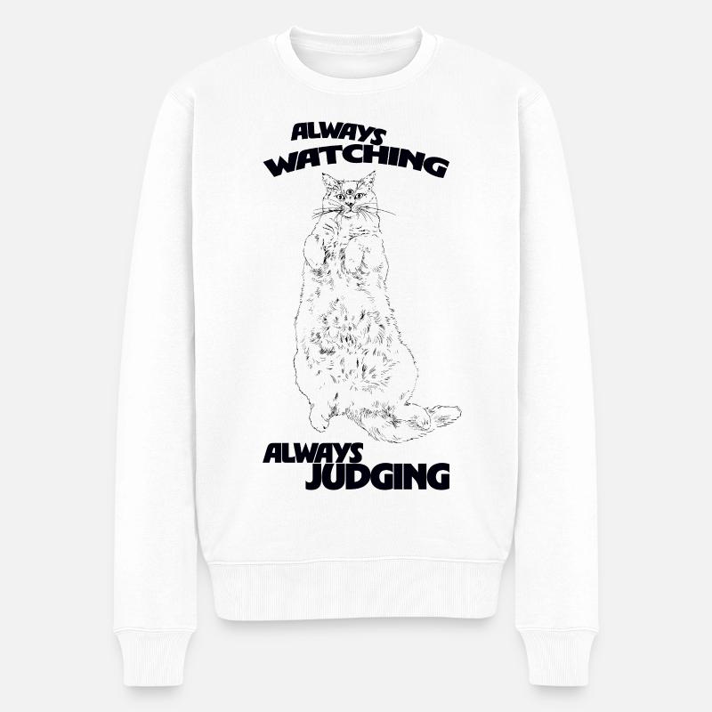 TOUJOURS À OBSERVER, TOUJOURS À JUGER - Pull Premium bio Homme - blanc