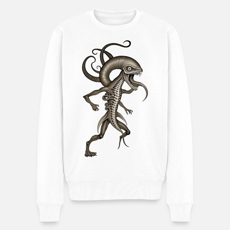 BUG #1 – dunkle Hölle - Männer Premium Bio Pullover - Weiß