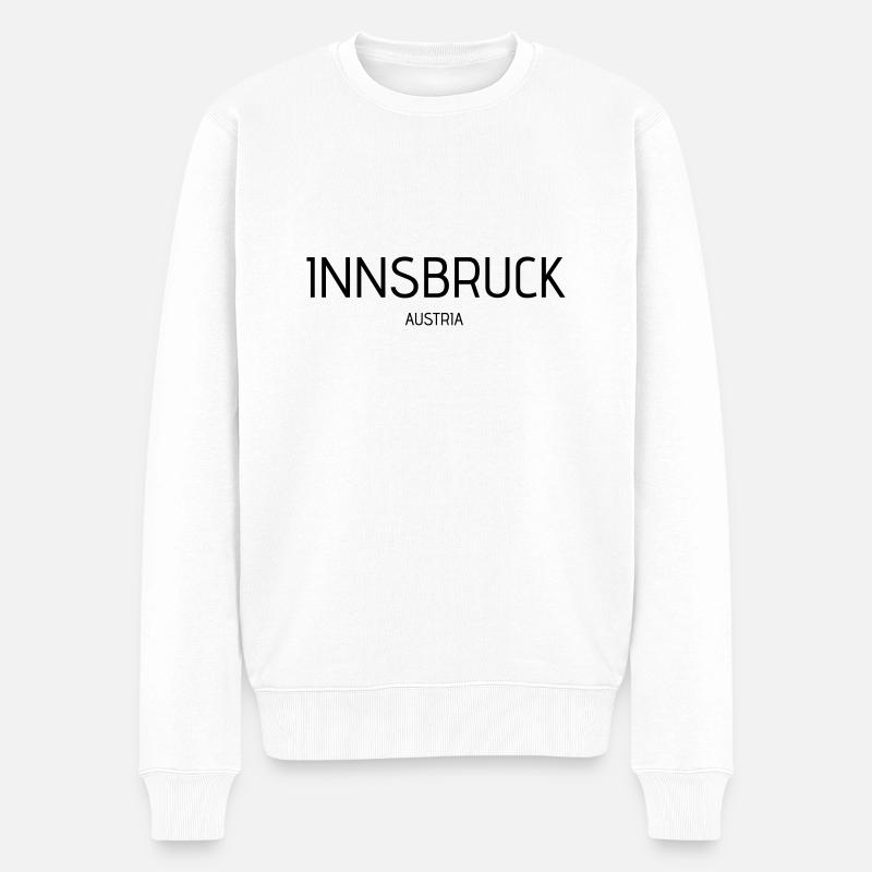 Innsbruck - Männer Premium Bio Pullover - Weiß