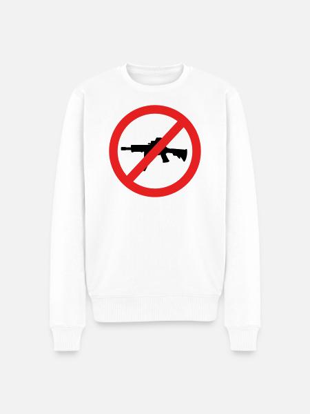 Peace - No War - Peace Movement - Men's Premium Organic Jumper - white