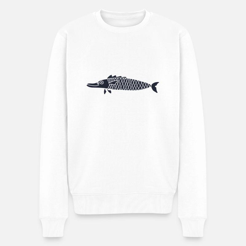 Meerestiere - Männer Premium Bio Pullover - Weiß