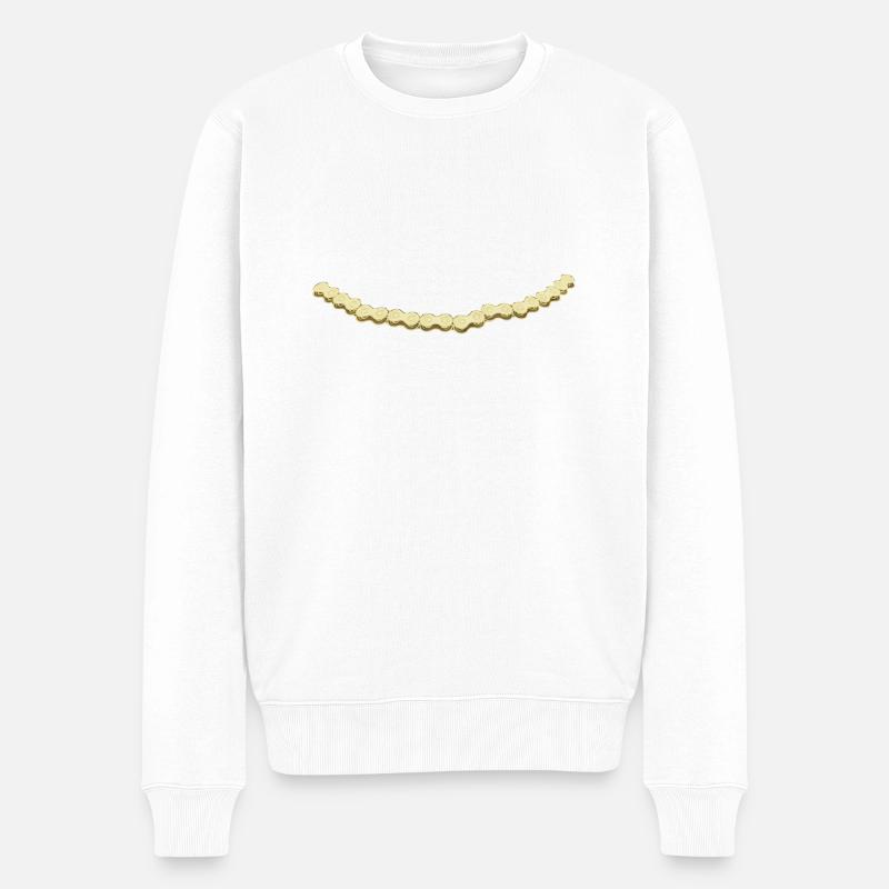 Fahrrad - Männer Premium Bio Pullover - Weiß