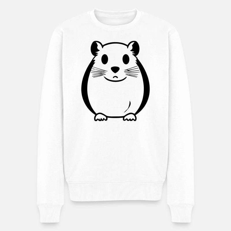 hamster - Pull Premium bio Homme - blanc