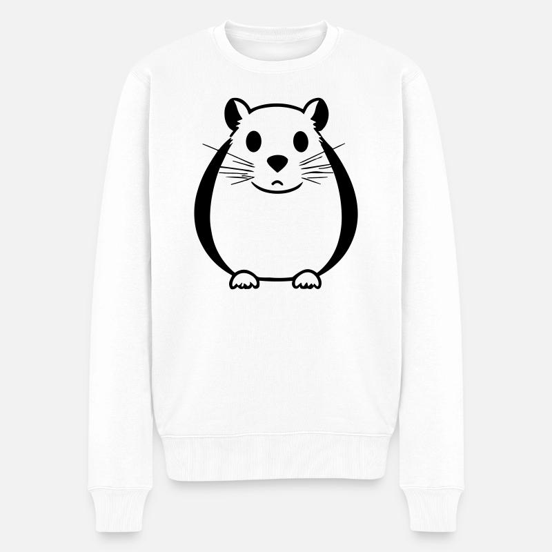 hamster - Pull Premium bio Homme - blanc