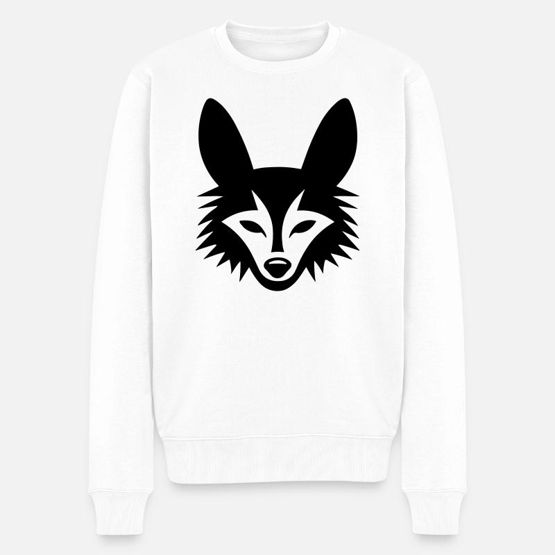 Fuchs - Männer Premium Bio Pullover - Weiß
