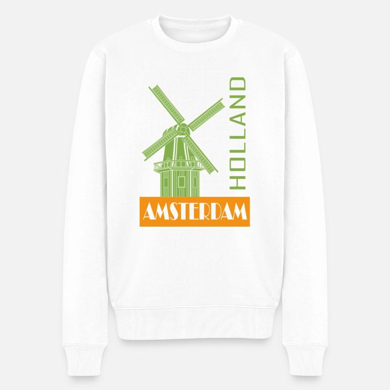 Ambiances Amsterdam - Pull Premium bio Homme - blanc