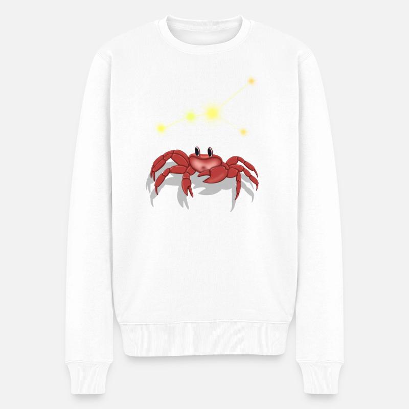 Tolles Tierkreiszeichen Sternbild Krebs - Männer Premium Bio Pullover - Weiß