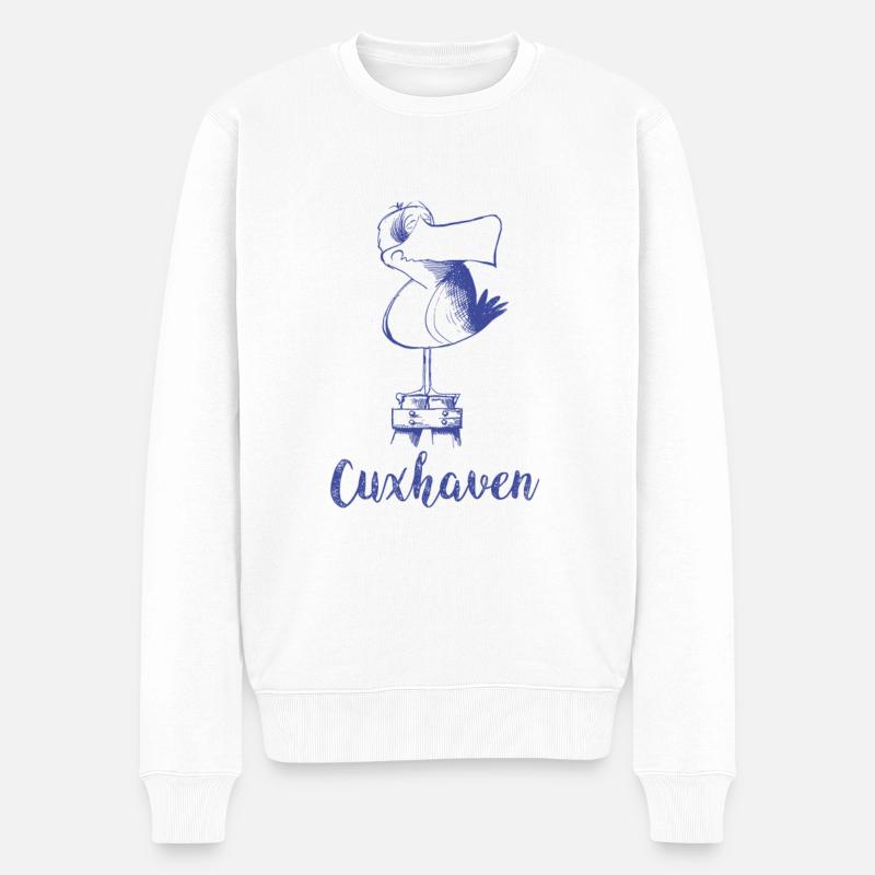 Cuxhaven Moewe - Pull Premium bio Homme - blanc