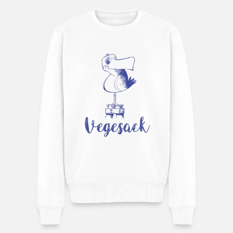 Vegesack Moewe - Männer Premium Bio Pullover - Weiß