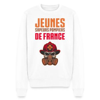 Jeunes sapeurs pompiers de France - Pull Premium bio Homme - blanc - Devant - Thijin (182cm)