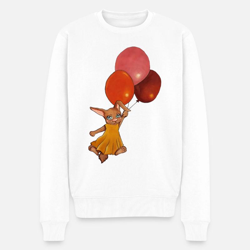 Lapin avec ballons - Pull Premium bio Homme - blanc