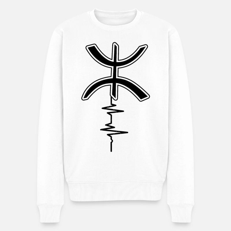 Berber Amazigh - Männer Premium Bio Pullover - Weiß