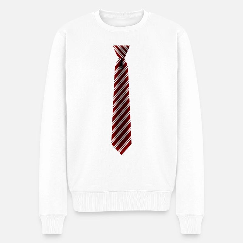 Cravate Windsor Cravate Bureau Carnaval Mode - Pull Premium bio Homme - blanc