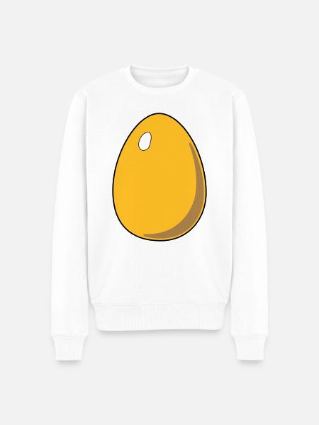 Egg - Men's Premium Organic Jumper - white