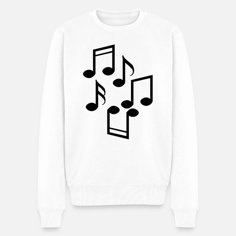 Notes de musique - Pull Premium bio Homme - blanc