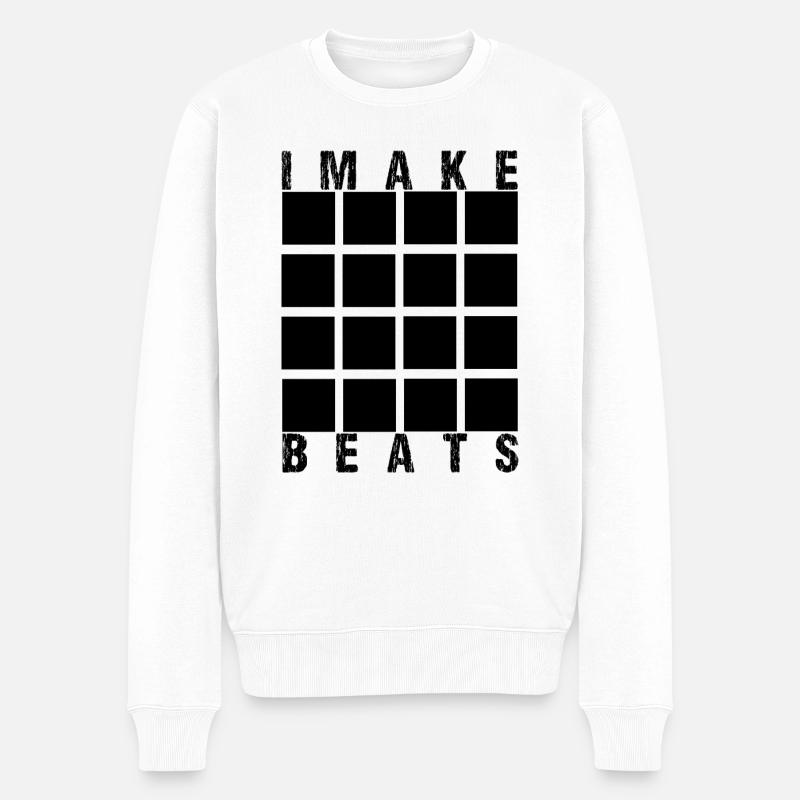 JE FAIS DES BEATS - Pull Premium bio Homme - blanc