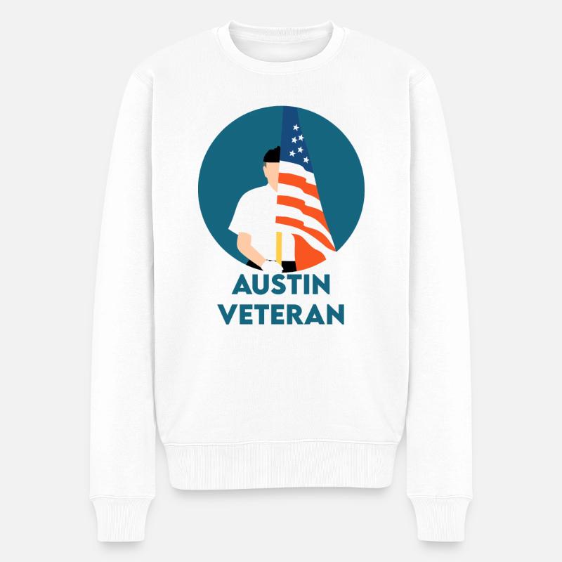 austin vétéran - Pull Premium bio Homme - blanc