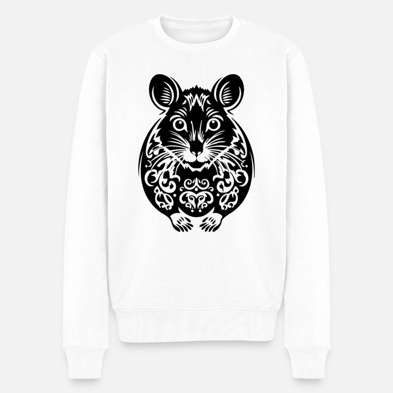 Rat, souris, rongeur, rats - Pull Premium bio Homme - blanc