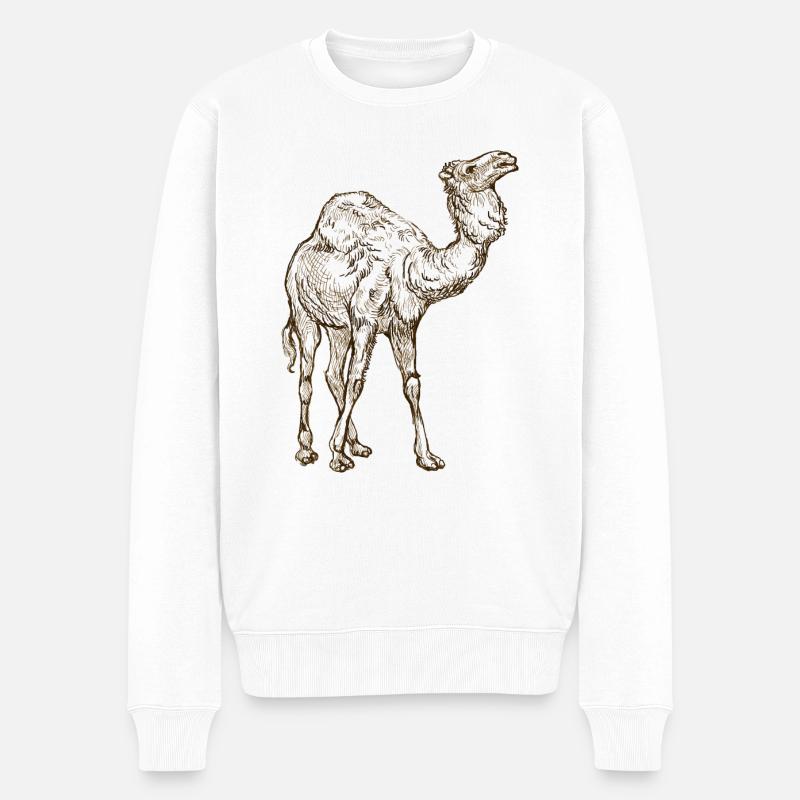 Wildtiere - Männer Premium Bio Pullover - Weiß