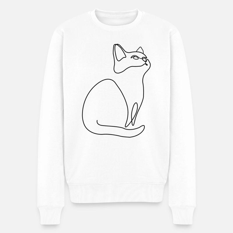 Kätzchen Kater Katze - Männer Premium Bio Pullover - Weiß