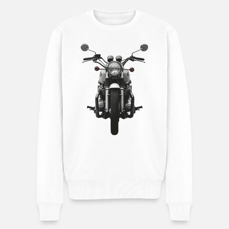 Motocyclette - Pull Premium bio Homme - blanc