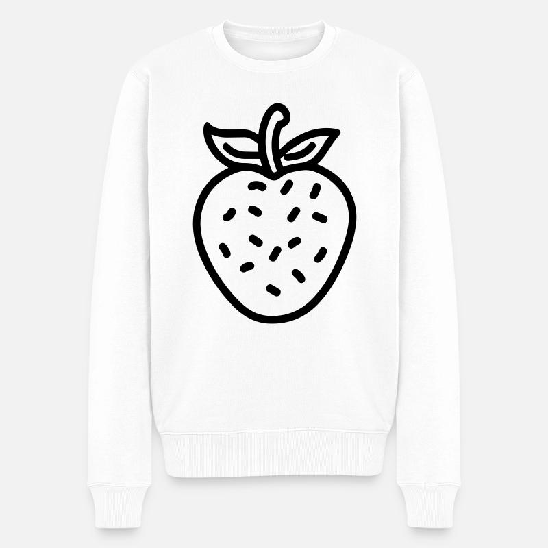 fraise - Pull Premium bio Homme - blanc