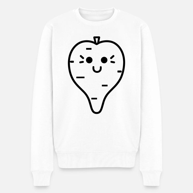 Karotte - Männer Premium Bio Pullover - Weiß