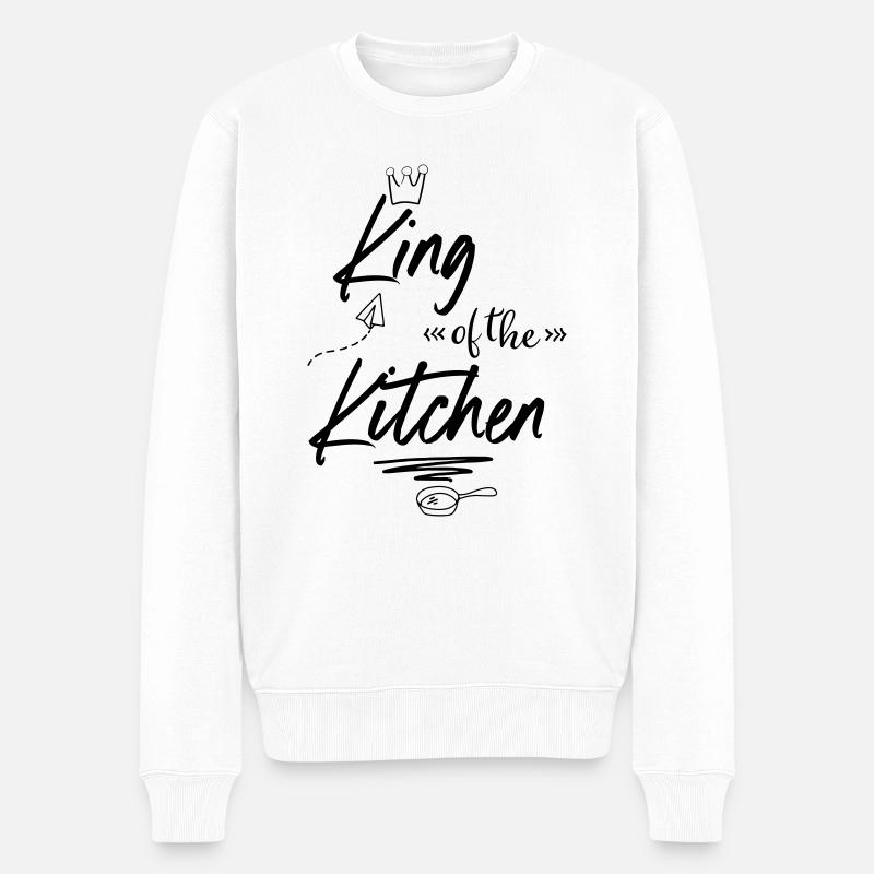 Kochschürze für Köche - Männer Premium Bio Pullover - Weiß
