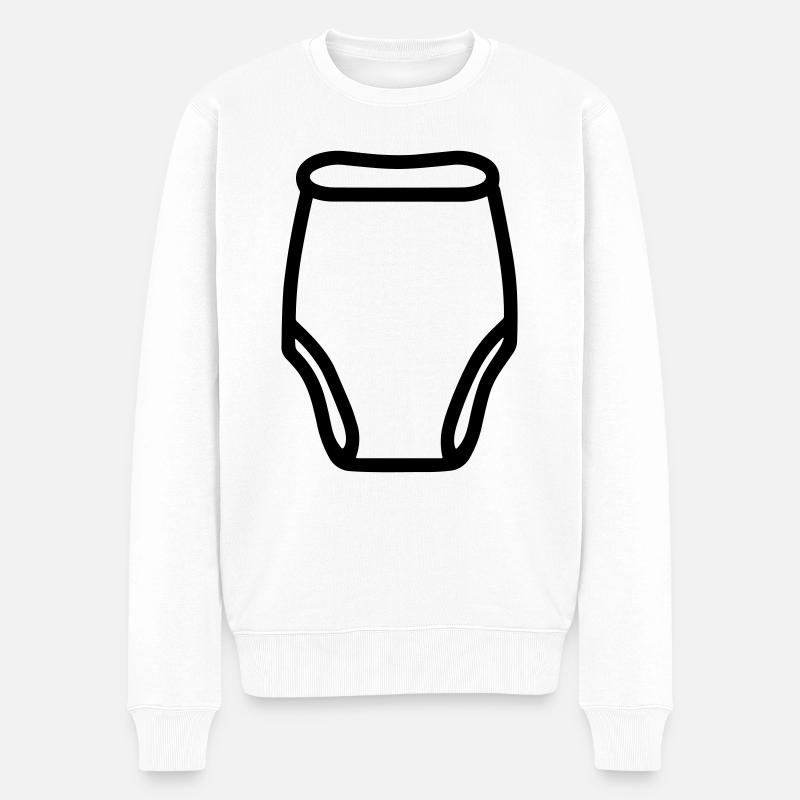 Schicht - Männer Premium Bio Pullover - Weiß