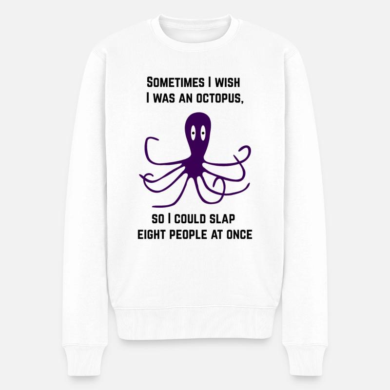 Je voudrais être sur le poulpe - Pull Premium bio Homme - blanc