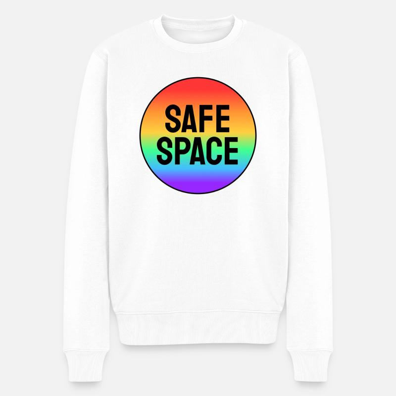 LGBT-sicherer Raum - Männer Premium Bio Pullover - Weiß