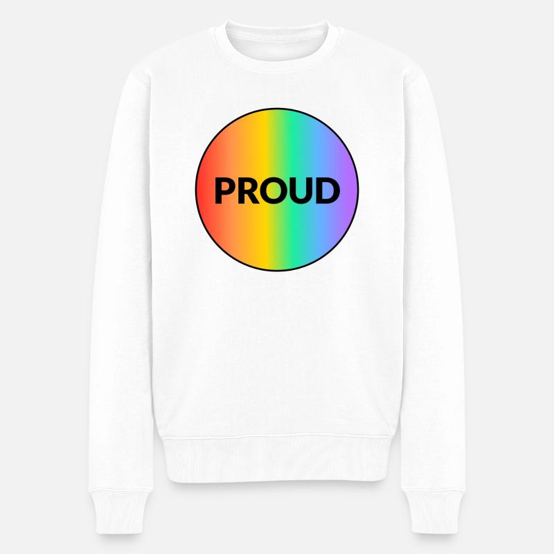 FIERTÉ LGBT - Pull Premium bio Homme - blanc
