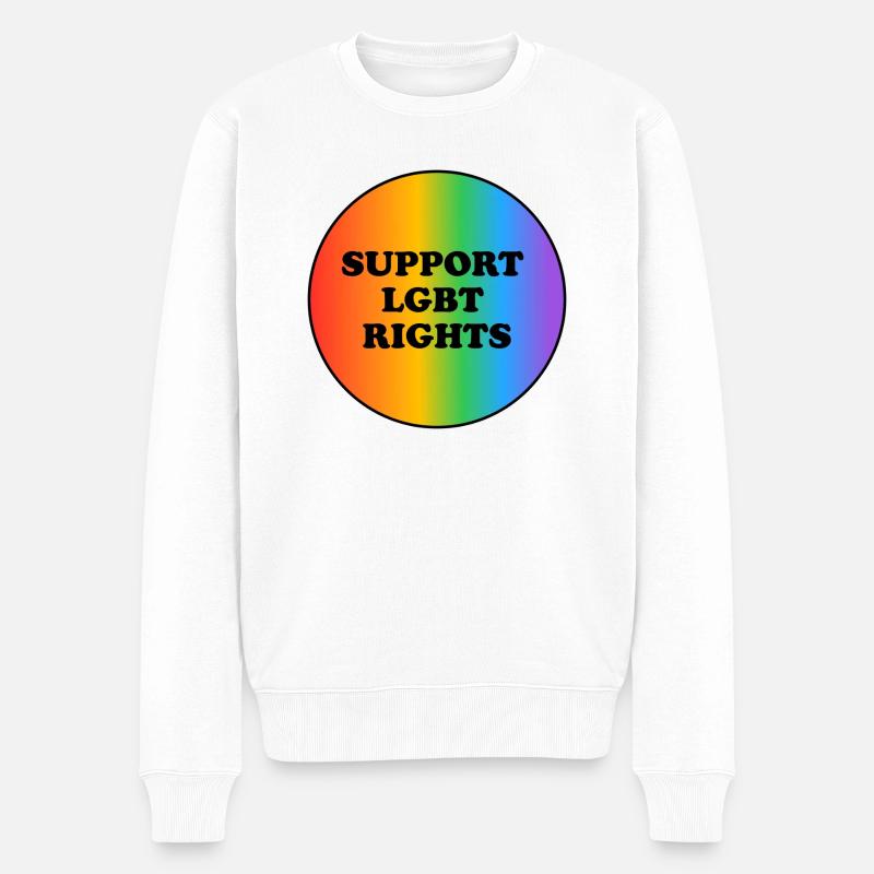 Soutenez les droits des LGBT - Pull Premium bio Homme - blanc