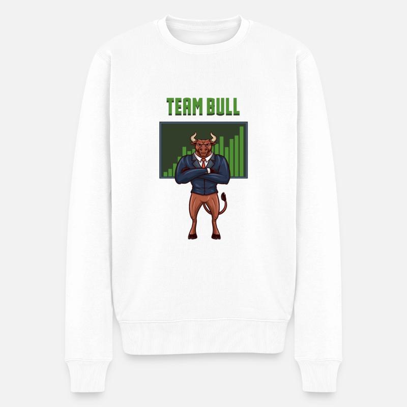 équipe Bull - Pull Premium bio Homme - blanc