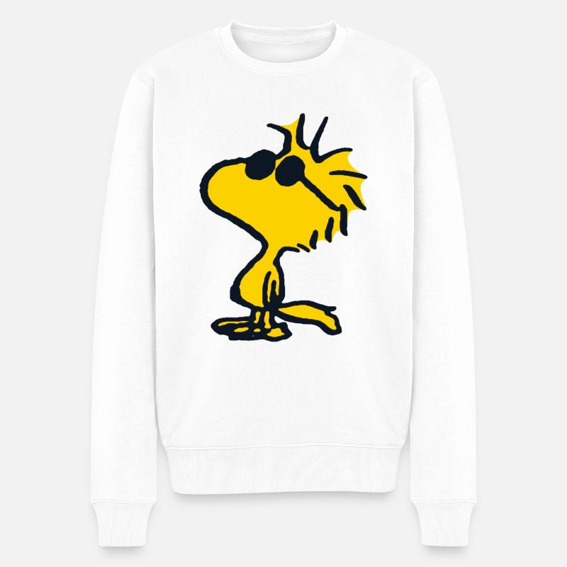 Peanuts Woodstock Sonnenbrille Cool - Männer Premium Bio Pullover - Weiß