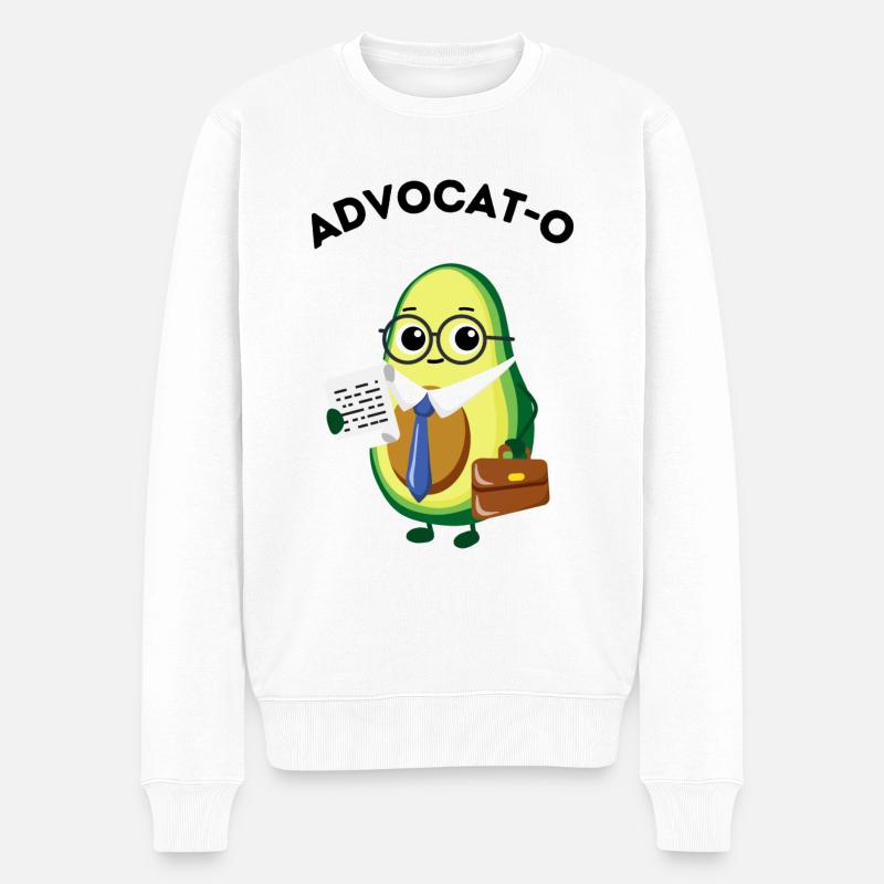 Advocat-o - Männer Premium Bio Pullover - Weiß
