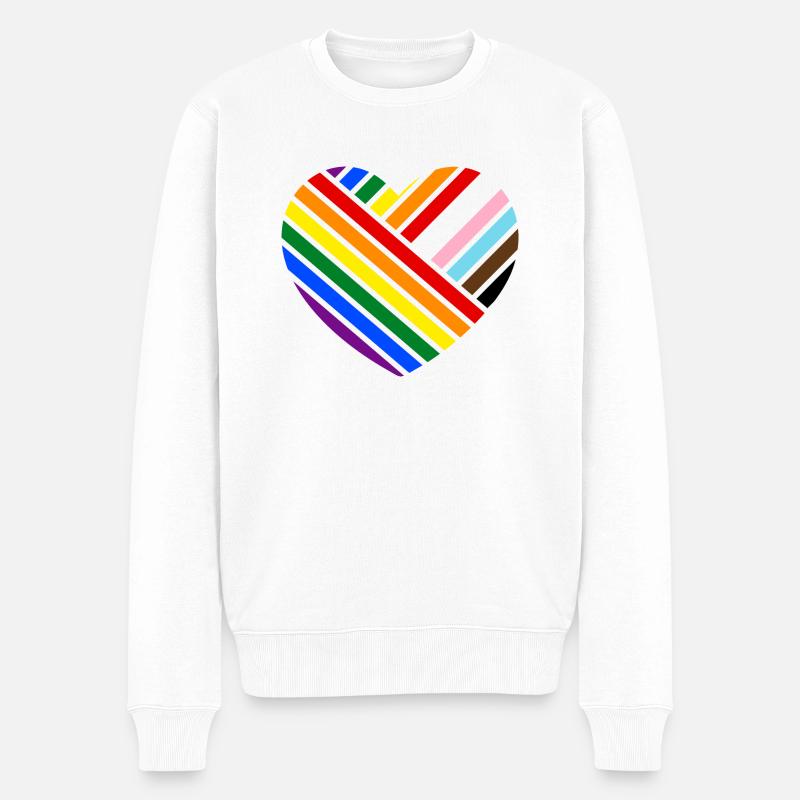 LIEBE - klassisches Thema - Männer Premium Bio Pullover - Weiß