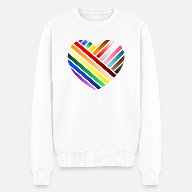 LOVE - thème moderne - Pull Premium bio Homme - blanc