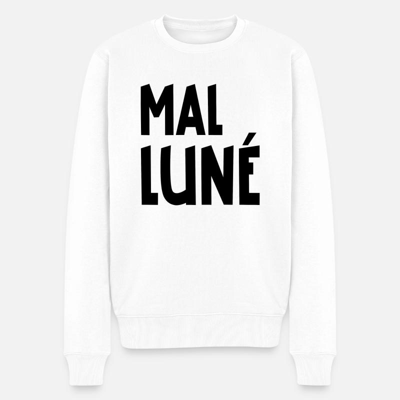 mal luné - Pull Premium bio Homme - blanc